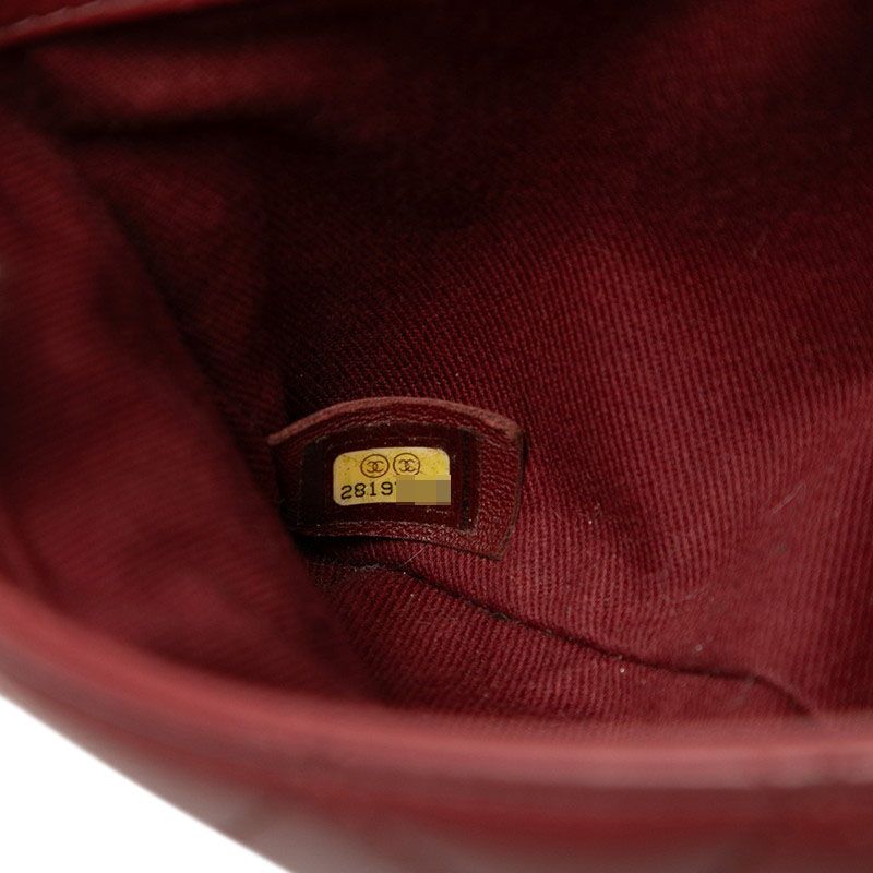 Chanel CC Logo Quilted Crossbody Chain Shoulder Bag Wine Red Wine Bold