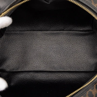 Celine Macadam Black Brown Leather Handbag