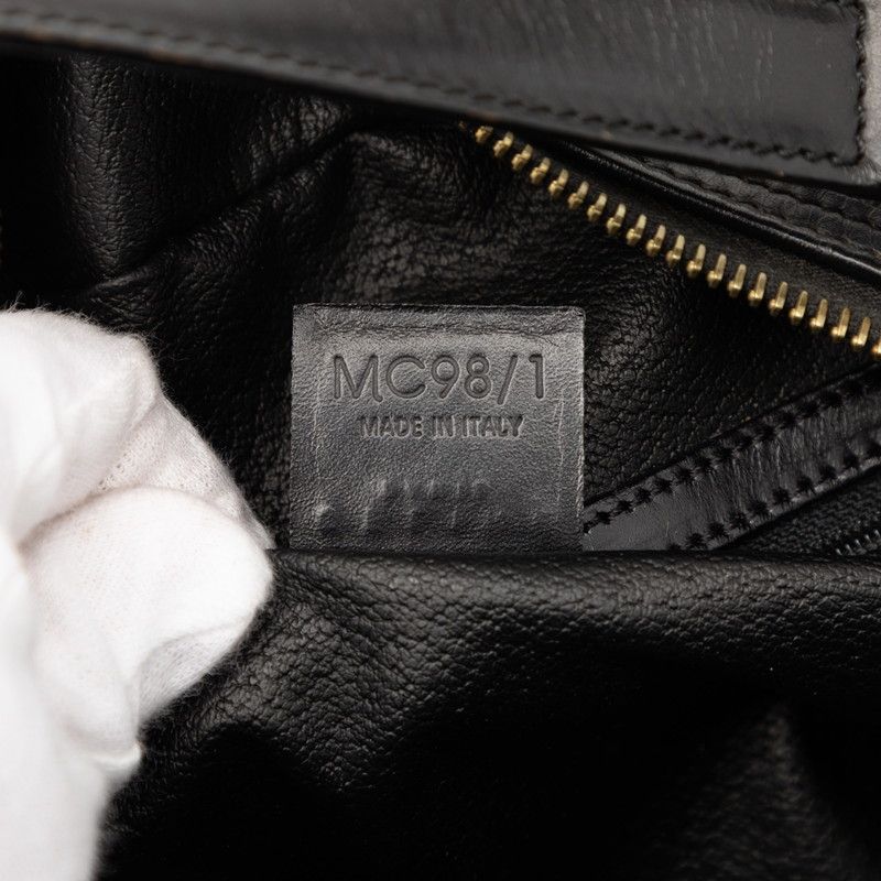 Celine Macadam Black Brown Leather Handbag