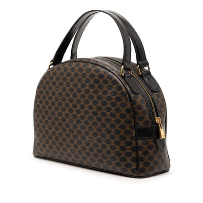 Celine Macadam Black Brown Leather Handbag
