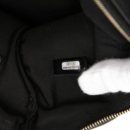 Chanel Studs CC Logo Black Caviar Leather Clutch