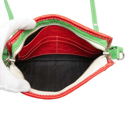 Balenciaga Bazaar Pochette Multicolor Leather Shoulder Bag