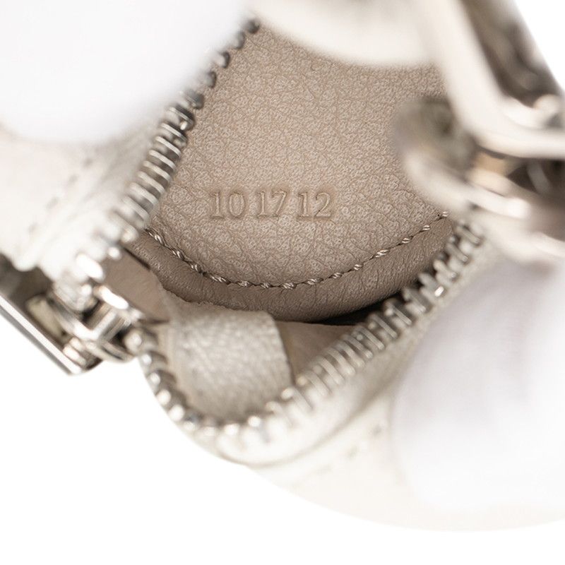 Loewe Rabbit Key Holder Bag Charm Case White Leather