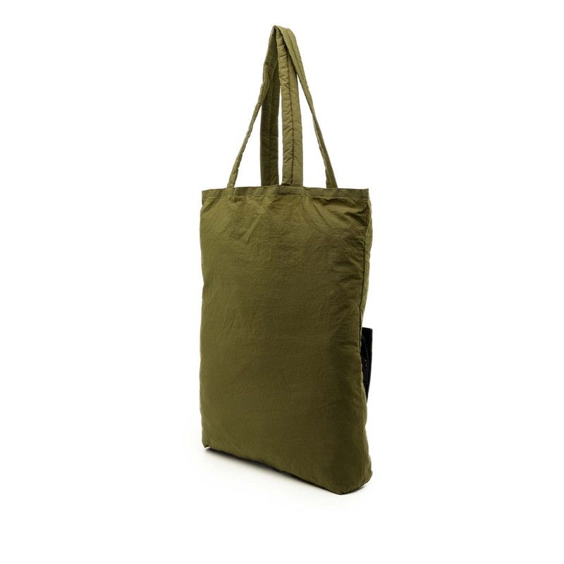 Bottega Veneta Intrecciato Eco Tote Foldable Black Khaki Leather