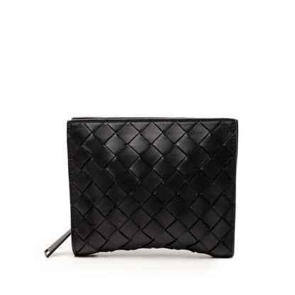 Bottega Veneta Intrecciato Eco Tote Foldable Black Khaki Leather