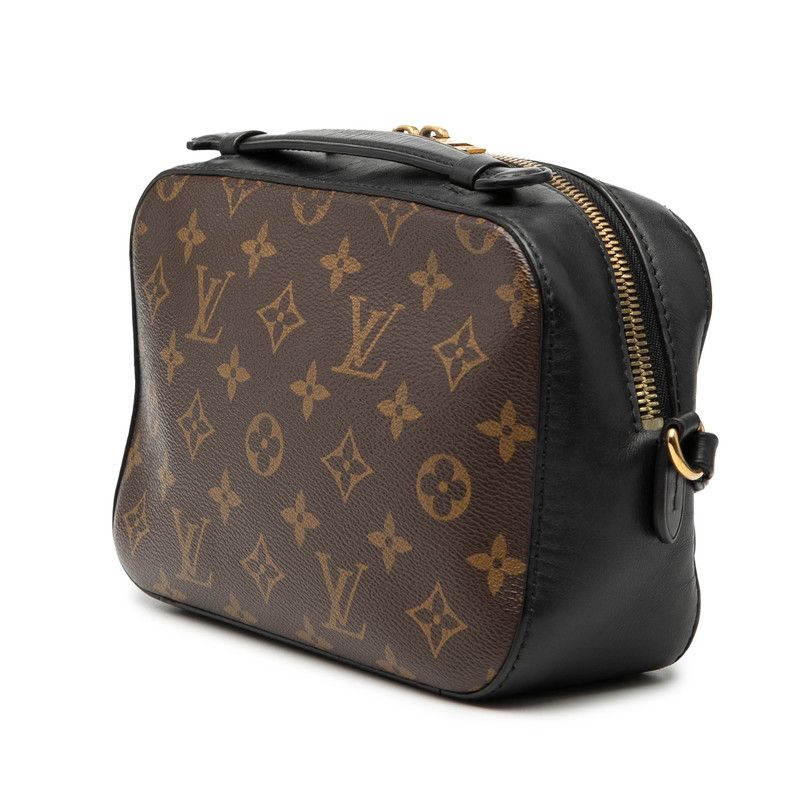 Louis Vuitton Monogram Saintonge 2-Way Shoulder Bag Noir Black Brown