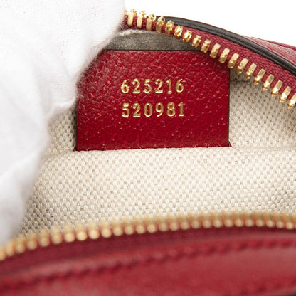Gucci Doraemon Mini GG Supreme Brown Red Leather Shoulder Bag