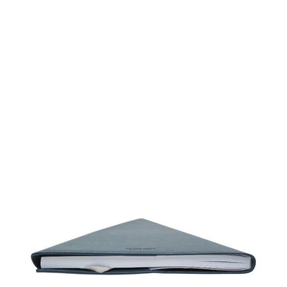 Bottega Veneta Logo Notebook Cover Navy Leather