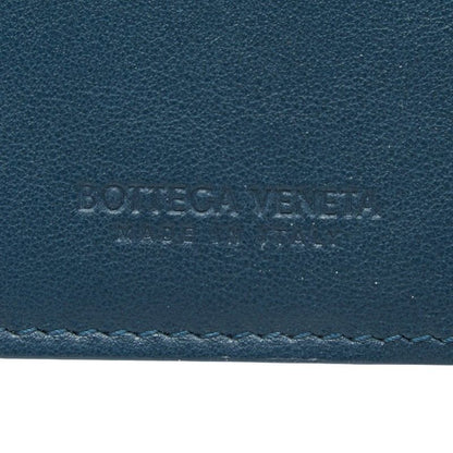 Bottega Veneta Logo Notebook Cover Navy Leather