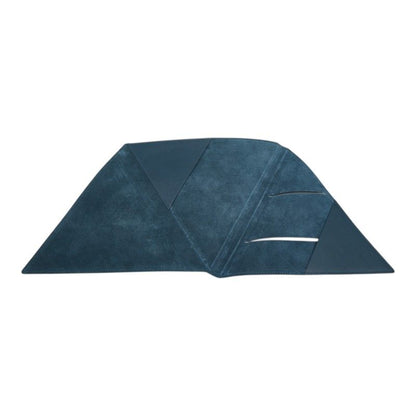Bottega Veneta Logo Notebook Cover Navy Leather