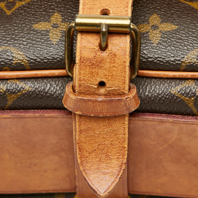 Louis Vuitton Monogram Cartouchiere MM Crossbody Shoulder Bag Brown