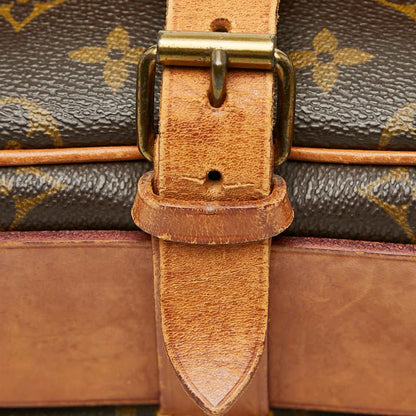 Louis Vuitton Monogram Cartouchiere MM Crossbody Shoulder Bag Brown