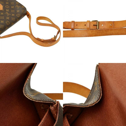 Louis Vuitton Monogram Cartouchiere MM Crossbody Shoulder Bag Brown