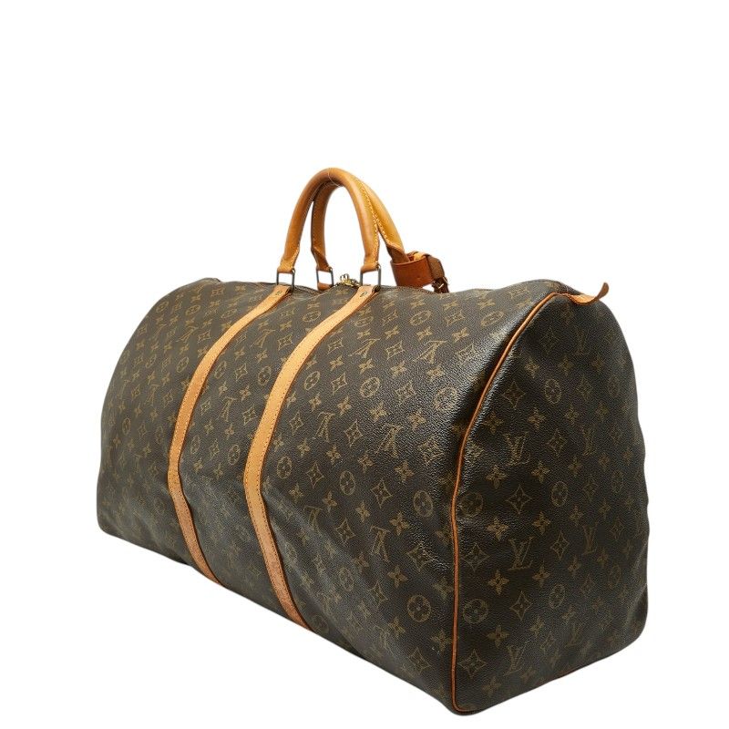 Louis Vuitton Monogram Keepall 60 Boston Bag Brown