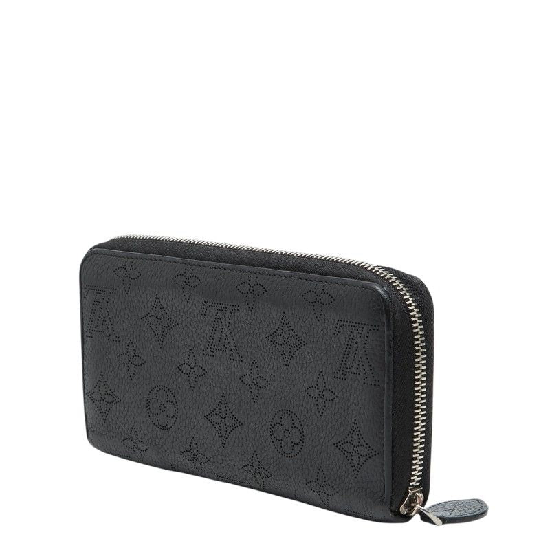 Louis Vuitton Monogram Mahina Zippy Wallet Zip Around Noir Black