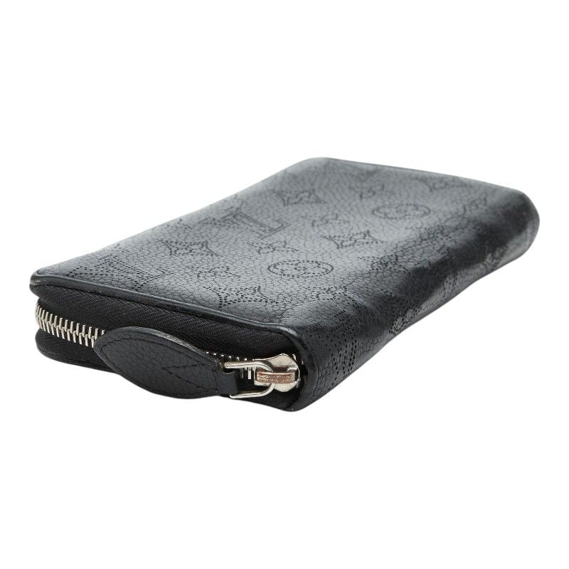 Louis Vuitton Monogram Mahina Zippy Wallet Zip Around Noir Black