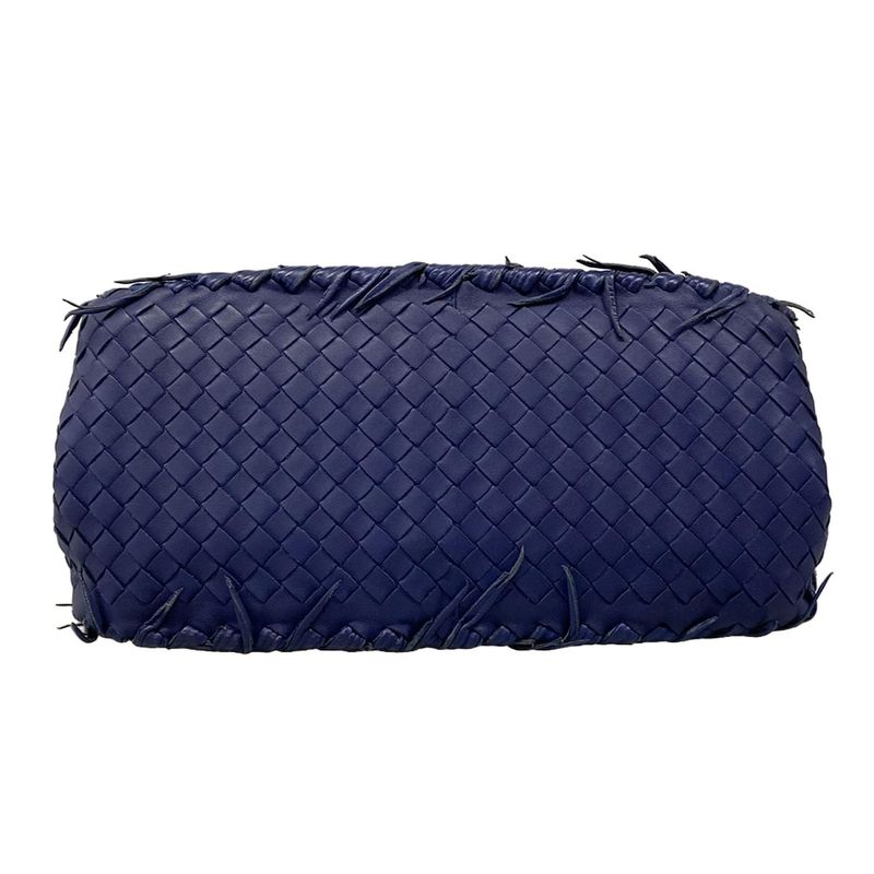 Bottega Veneta Tote Intrecciato Blue Leather