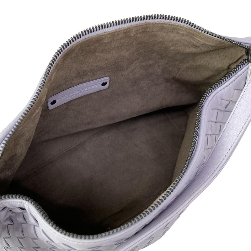 Bottega Veneta Shoulder Bag Small Light Purple Leather