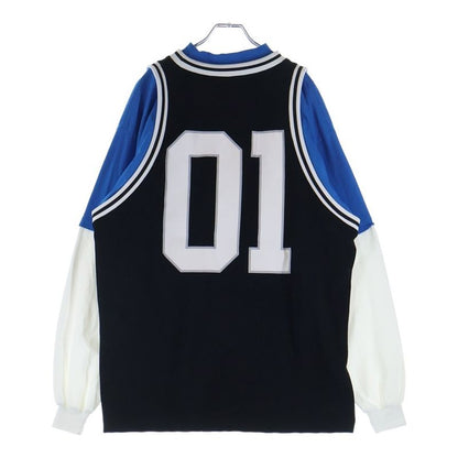 Balenciaga Basketball Layered Crew Neck Long Sleeve T-Shirt Blue Black White