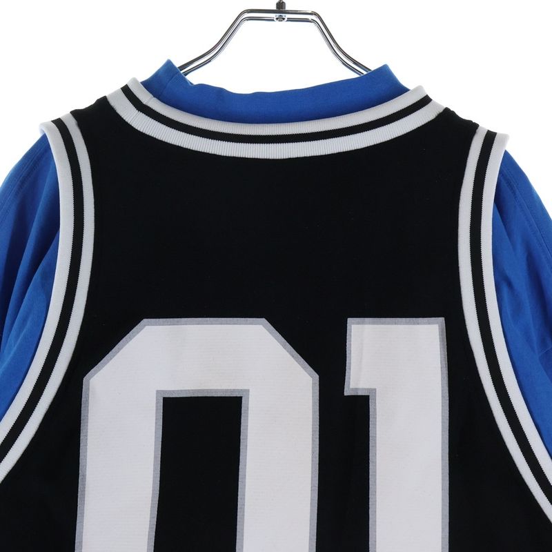 Balenciaga Basketball Layered Crew Neck Long Sleeve T-Shirt Blue Black White