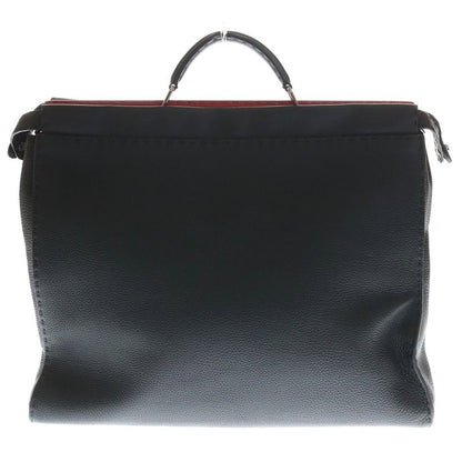 Fendi Selleria Peekaboo 2-Way Tote Navy Red Leather