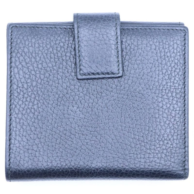 Gucci GG Marmont Leather Compact Wallet Bifold Black