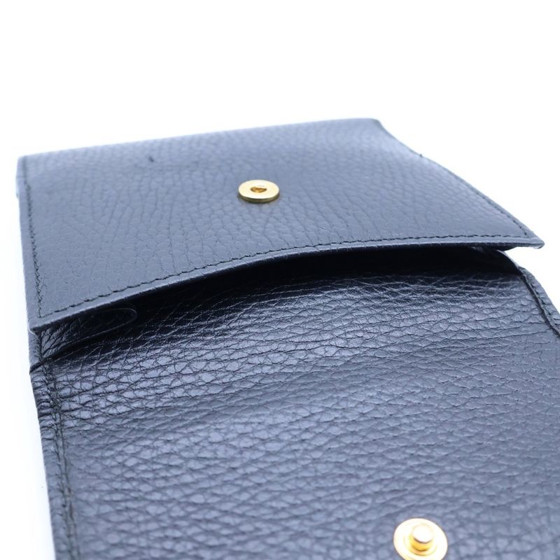 Gucci GG Marmont Leather Compact Wallet Bifold Black