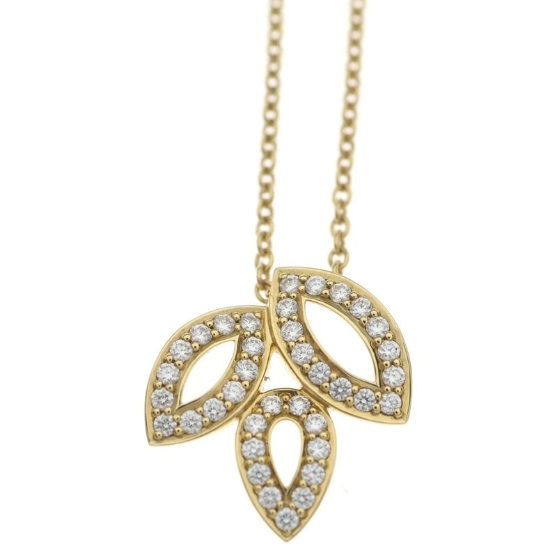 Harry Winston Lily Star Mini Diamond Pendant Top Yellow Gold