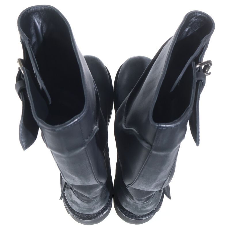 Balenciaga Venom Leather Long Boots Black