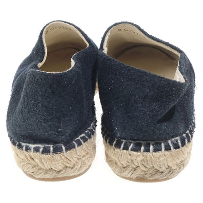 Chanel Cccoco Mark Espadrille Flat Shoes Black