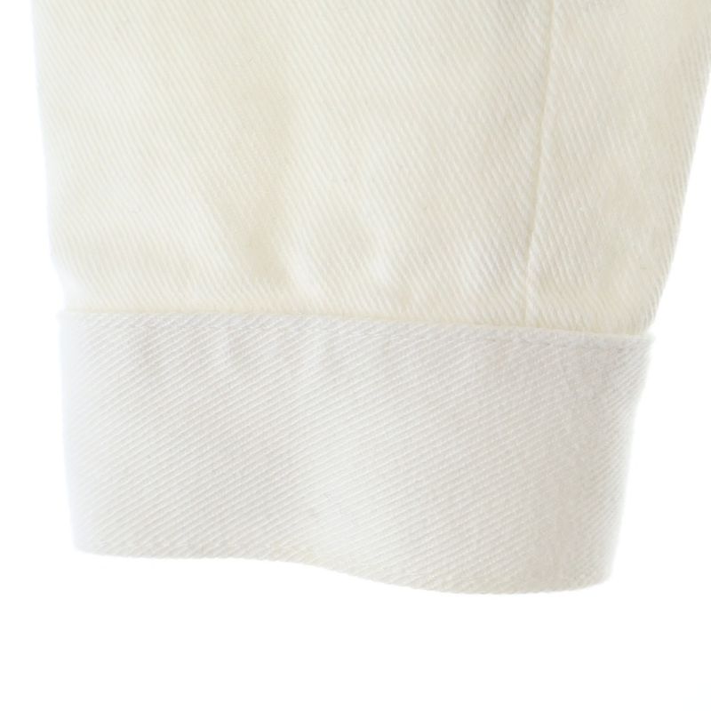 Loewe Sleeve Flower Button Denim Trucker Jacket White