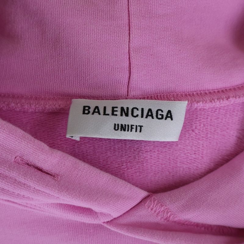 Balenciaga BB Emblem Logo Embroidery Pullover Sweatshirt Hoodie Pink Sweater