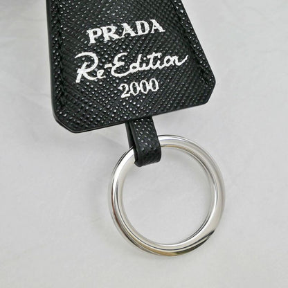 Prada Re-Nylon Black Silver Nylon Shoulder Bag