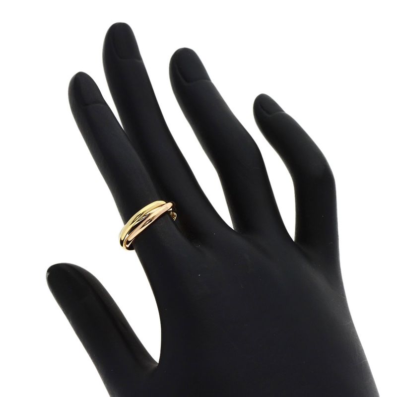 Cartier Trinity 48 Ring 18K Yellow Gold 18K White Pink