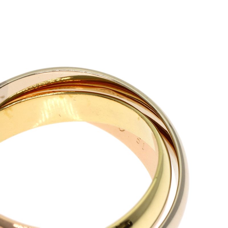 Cartier Trinity Ring 18K Yellow Gold 18K White Pink
