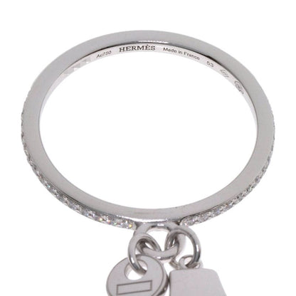 Hermes Kelly Clochette PM Diamond 53 Ring 18K White Gold