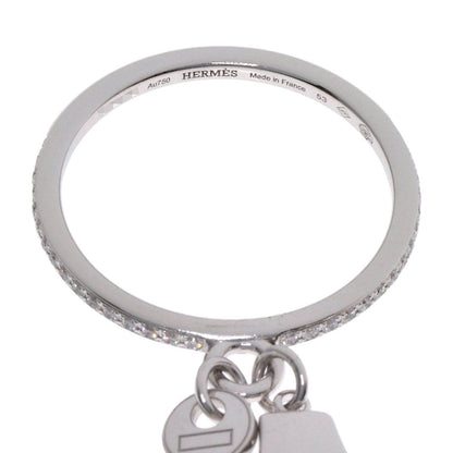 Hermes Kelly Clochette PM Diamond 53 Ring 18K White Gold