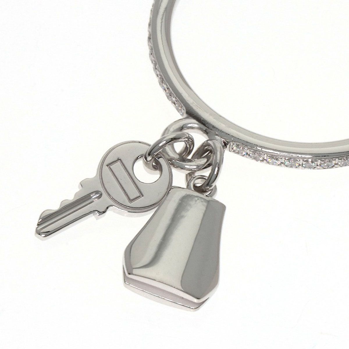 Hermes Kelly Clochette PM Diamond 53 Ring 18K White Gold