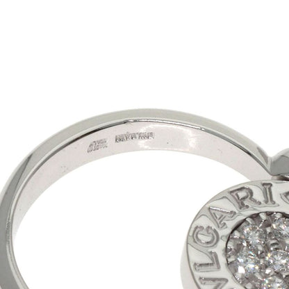 Bvlgari Flip Onyx Diamond Ring 18K White Gold