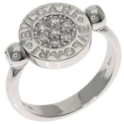Bvlgari Flip Onyx Diamond Ring 18K White Gold