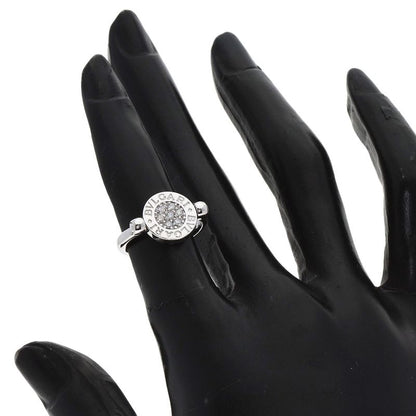 Bvlgari Flip Onyx Diamond Ring 18K White Gold