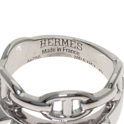 Hermes Aluminum Diamond 49 Ring 18K White Gold