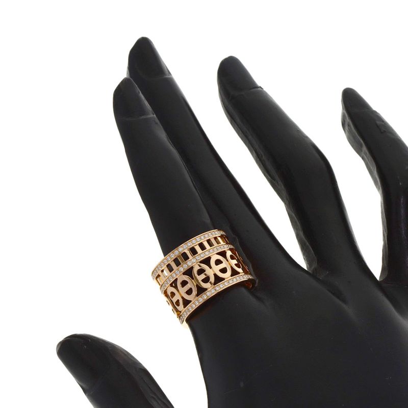 Hermes Chaine D'ancre Divine Diamond 52 Ring 18K Pink Gold
