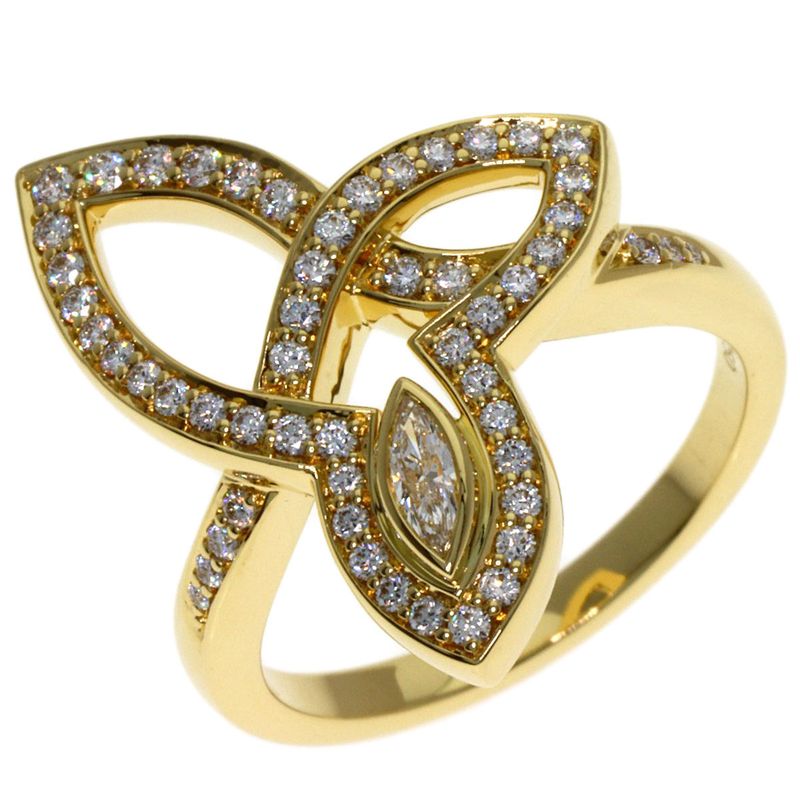 Harry Winston Lily Clastar Diamond Ring 18K Yellow Gold