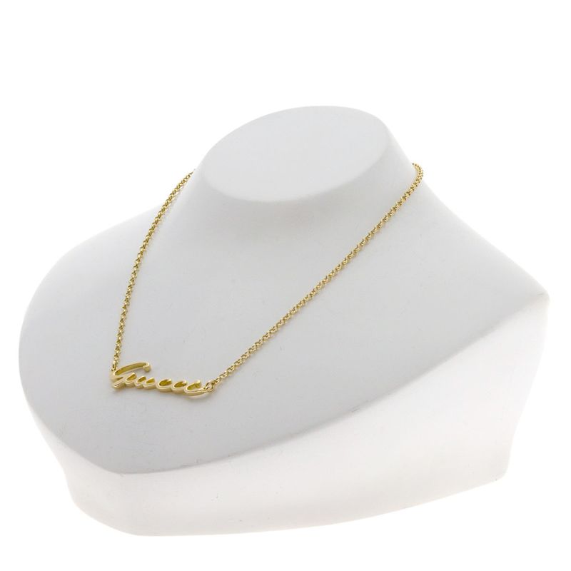 Gucci Logo Necklace 18K Yellow Gold