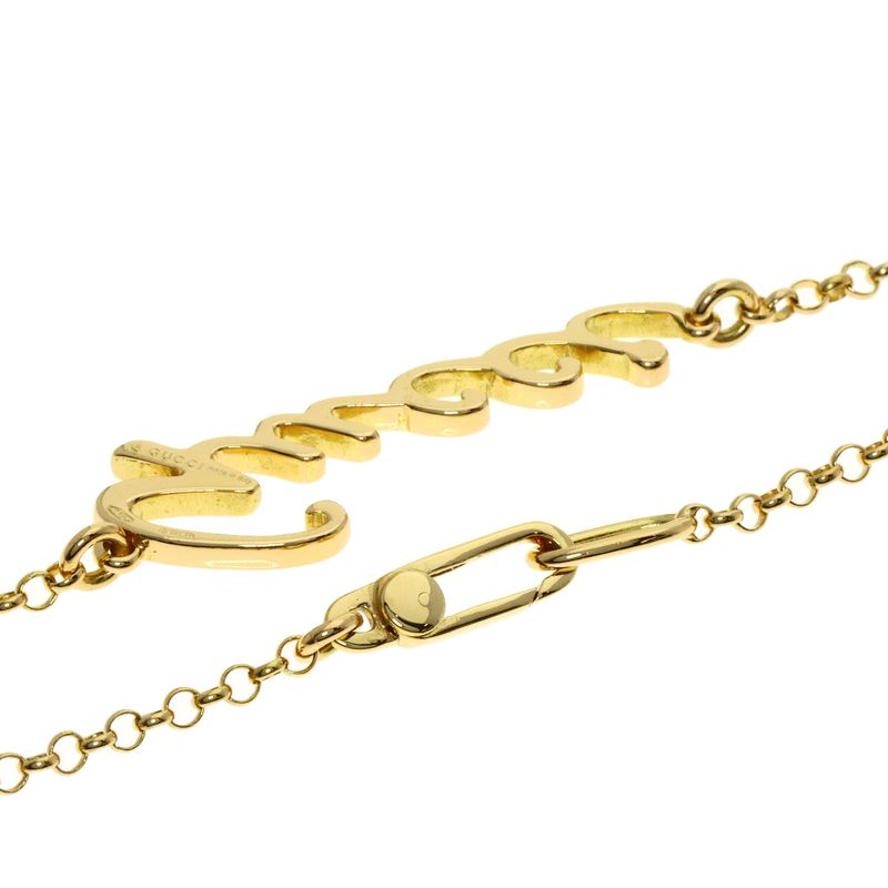 Gucci Logo Necklace 18K Yellow Gold
