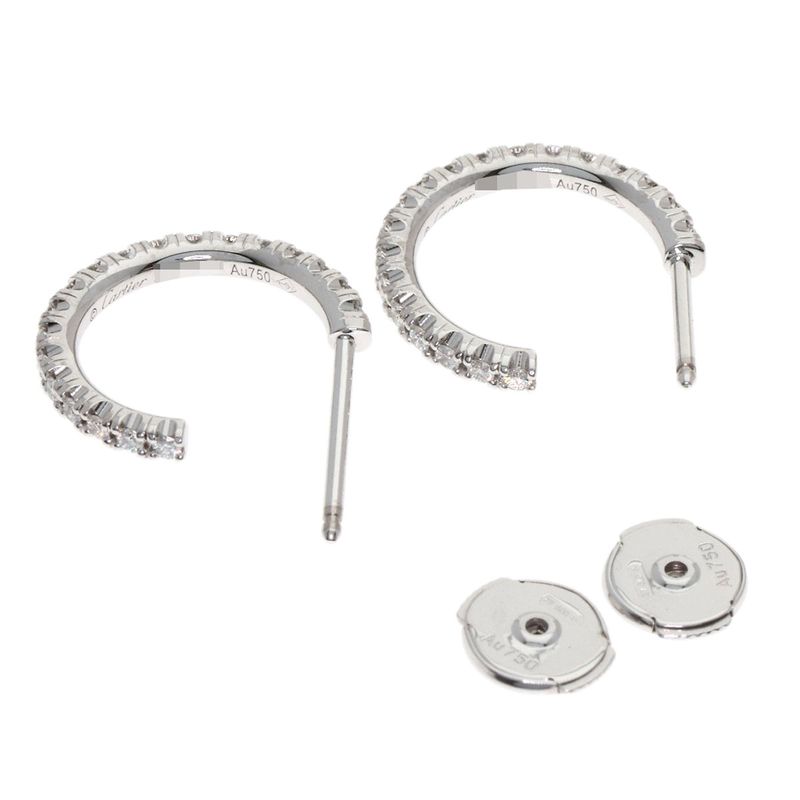 Cartier Etincelle du Hoop Diamond Earrings 18K White Gold