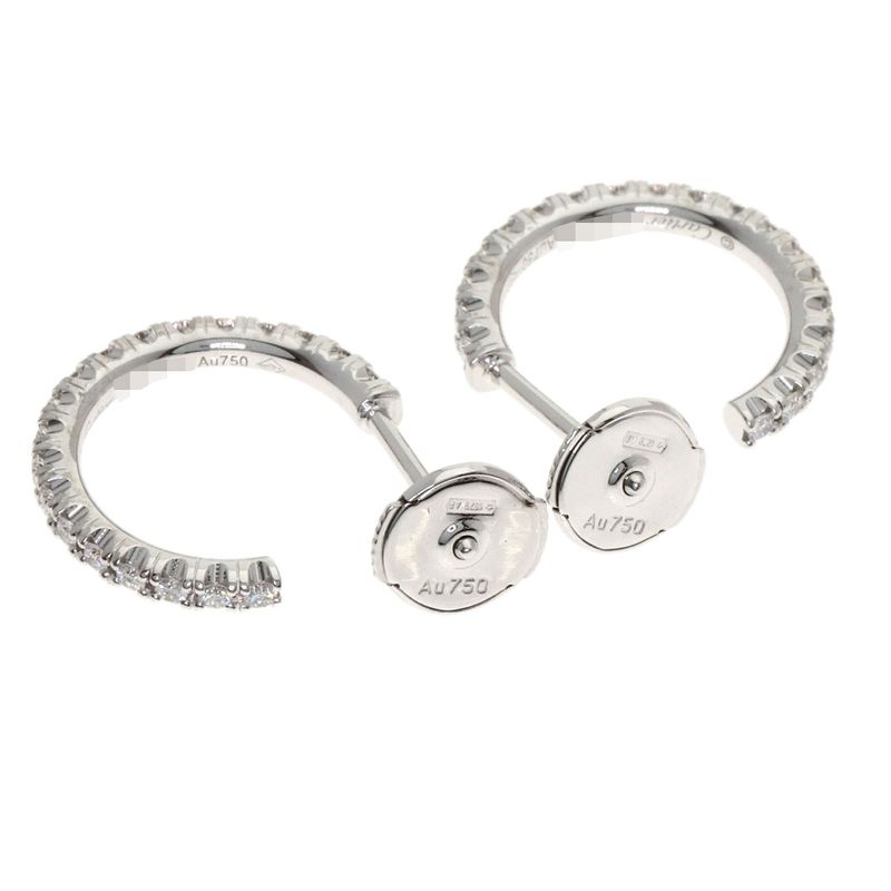 Cartier Etincelle du Hoop Diamond Earrings 18K White Gold