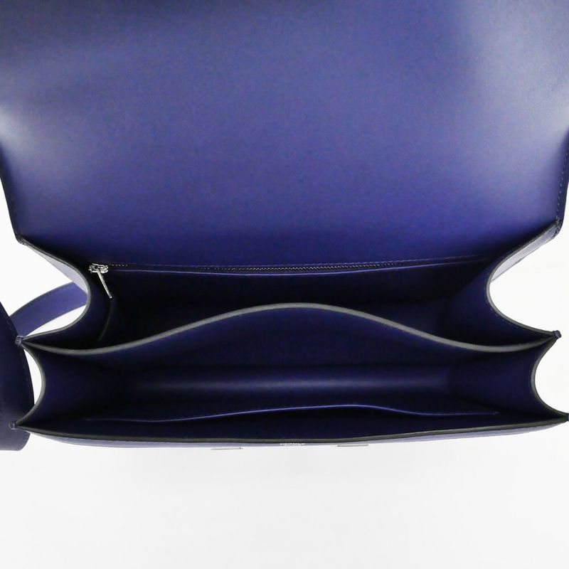 Hermes Constance 3 Blue Silver Toile Ash Berlinne Veau Handbag