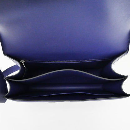 Hermes Constance 3 Blue Silver Toile Ash Berlinne Veau Handbag